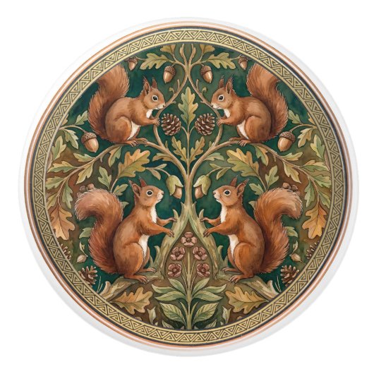 Squirrels Ceramic Pull Knob Keramikknauf (Vorderseite)