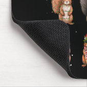Squirrels Christmas Lights Decor Funny Squirrel Lo Mousepad (Ecke)