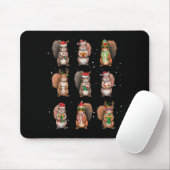 Squirrels Christmas Lights Decor Funny Squirrel Lo Mousepad (Mit Mouse)