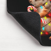 Squirrels Christmas Lights Funny Xmas Squirrel Lov Mousepad (Ecke)
