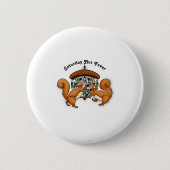 Squirrels Disco Funny Party Button (Vorderseite)
