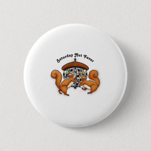 Squirrels Disco Funny Party Button (Vorderseite)
