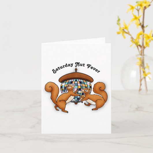 Squirrels Disco Funny Party Karte (Gelbe Blume)