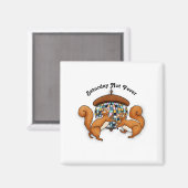 Squirrels Disco Funny Party Magnet (Vorderseite/Rückseite)