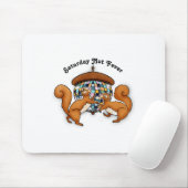 Squirrels Disco Funny Party Mousepad (Mit Mouse)