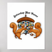 Squirrels Disco Funny Party  Poster (Vorne)