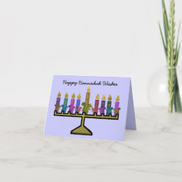 Squirrels Hannukah Menorah Cards Feiertagskarte