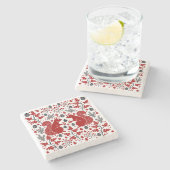 Squirrels in the Forest Art Steinuntersetzer (Seitenansicht)