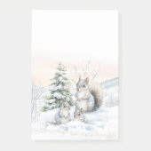 Squirrels in Winter Snow Post-It Notes Post-it Klebezettel (Vorderseite)