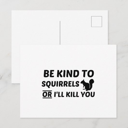 SQUIRRELS KIND POSTKARTE (Vorne/Hinten)