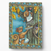 SQUIRRELS & OWL ERNTEDANK, HOMEMADE ACORN PIE