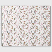 Squirrels Peppermint Wrapping Paper Geschenkpapier (Flach)