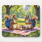 Squirrels Playing Chess In a City Park Mousepad (Vorne)