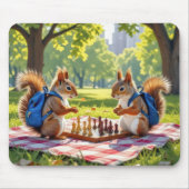 Squirrels Playing Chess In a City Park Mousepad (Vorne)