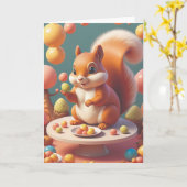 Squirrel's Sweet Soiree Karte (Gelbe Blume)