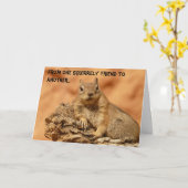 Squirrely Freund Karte (Gelbe Blume)