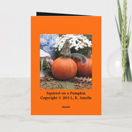 Squirrely Halloween Karte (Rückseite)