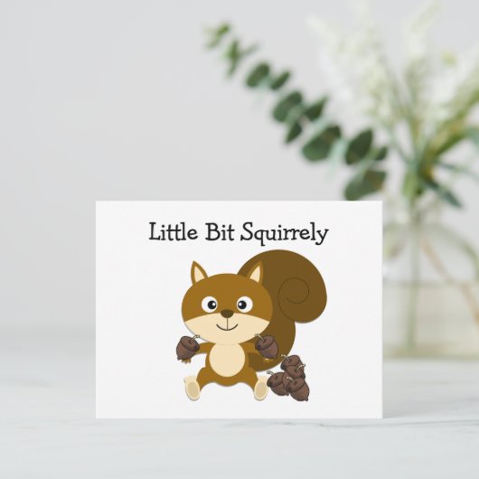 Squirrely Postkarte (Stehend Vorderseite)