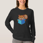 Squirrle Reading Book Reader T-Shirt (Vorderseite)