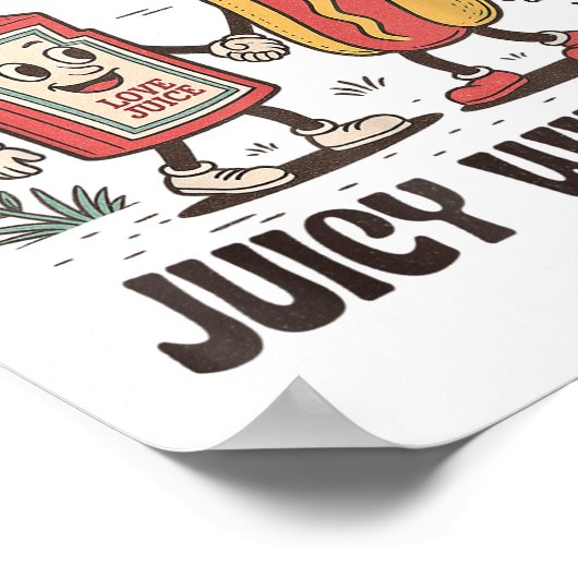 Squirt auf saftigen Dackeln unangemessen aufklappb Poster (Ecke)