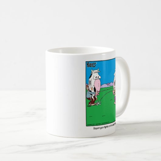 Squirtgun Kämpfe auf der Molkerei-Tasse Kaffeetasse (VorderseiteRechts)