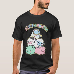 Squish Jäger Süße Kawaii Tiere Kuh Schwein Lamm T-Shirt