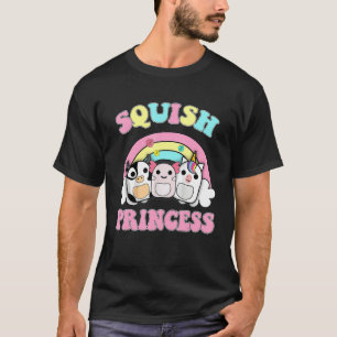 Squish Princess Niedlich Rainbow Axolotl Unicorn D T-Shirt