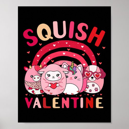 Squish Valentine Squad Geschenke Niedlich für Kind Poster (Vorne)