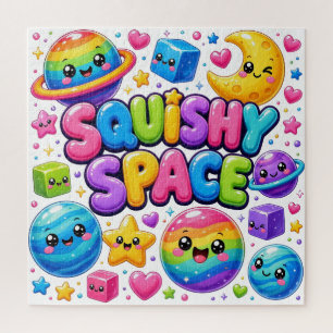 Squishiger Weltraum Bunter Kawaii Planeten Sterne Puzzle