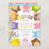 Squishmallow Birthday Einladung (Vorne/Hinten)