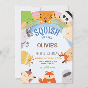 Squishmallow Boy Birthday Einladung