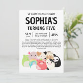 Squishmallow-Geburtstagsfeier Einladung (Stehend Vorderseite)