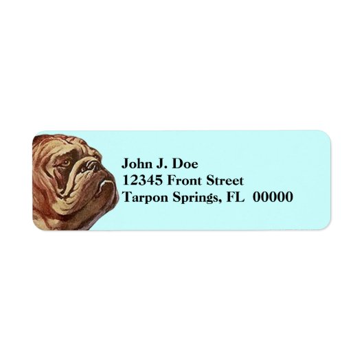 Squishy Face Dog Bulldog Bullie Fun Address Labels (Vorne)