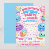 Squishy Geburtstag Einladung (Vorne/Hinten)