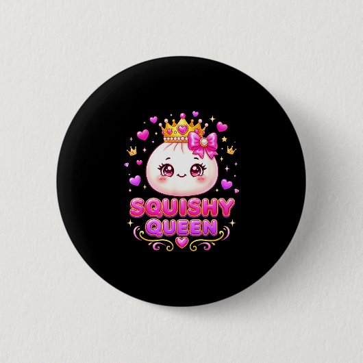 Squishy Königin Klöße kawaii Pastell Anime Button (Vorderseite)