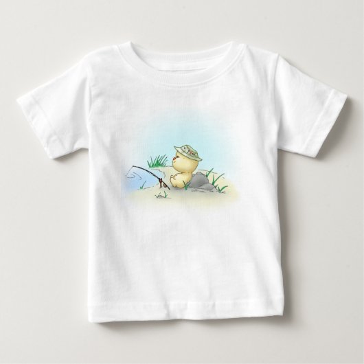 Squishy Littlekins Fischen Baby T-shirt (Vorderseite)