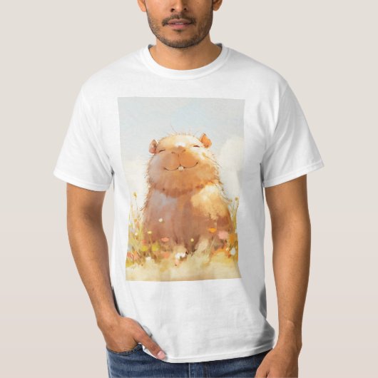 Squishy Relaxed Capybara T-Shirt (Vorderseite)