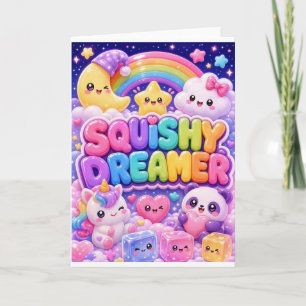 Squishy Träumer Süß Kawaii Einhorn Panda Mond Karte