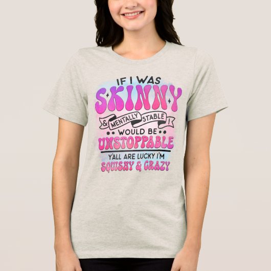 Squishy und Crazy Tri-Blend Shirt (Vorderseite)