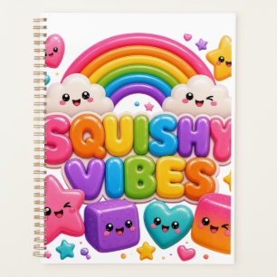 Squishy Vibes Süße Kawaii Regenbogen Ombre Sterne Planer