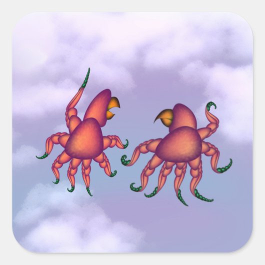 Sqwabble Quadratischer Aufkleber (Vorderseite)