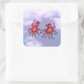 Sqwabble Quadratischer Aufkleber (Tasche)