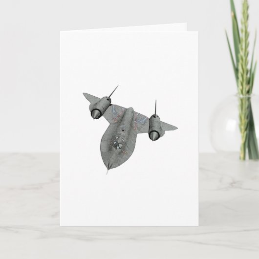 SR71 Blackbird Supersonic Spy Flugzeug Zeichnend Karte (Vorderseite)