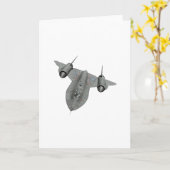 SR71 Blackbird Supersonic Spy Flugzeug Zeichnend Karte (Gelbe Blume)