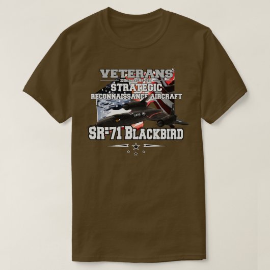 SR71 Strategisches Aufklärungsflugzeug für Blackbi T-Shirt (Design vorne)