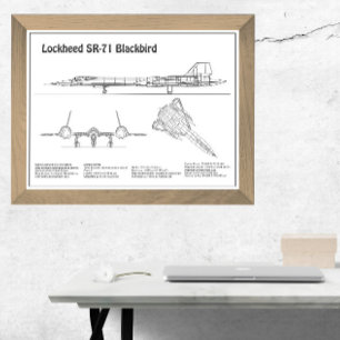 SR-71 Blackbird - Airplane Blueprint Plans BD Fotodruck