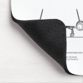 SR-71 Blackbird - Airplane Blueprint Plans BD Mousepad (Ecke)