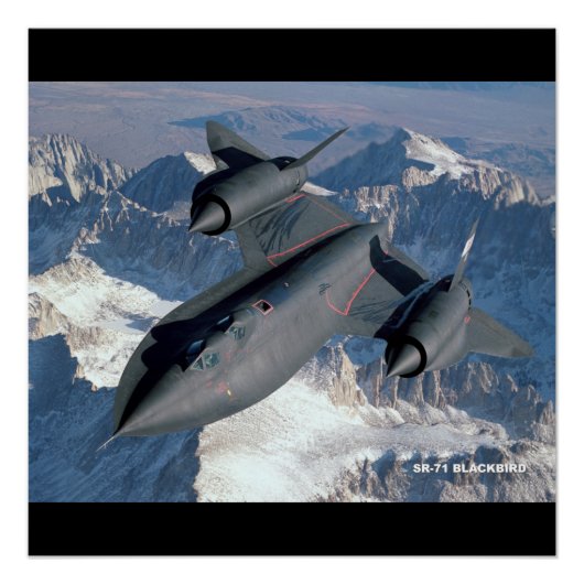 SR-71 BLACKBIRD AIRPLANE LUFTFAHRT Glossy Poster (Vorderseite)