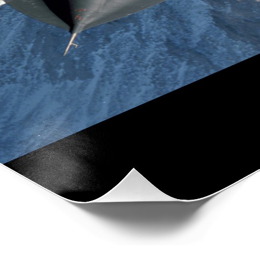 SR-71 BLACKBIRD AIRPLANE LUFTFAHRT Glossy Poster (Ecke)