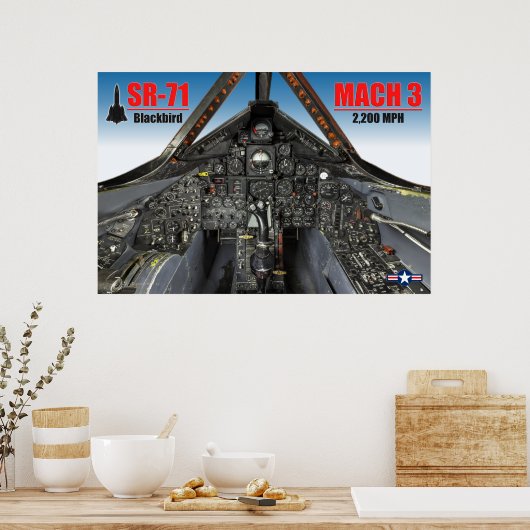 SR-71 BLACKBIRD COCKPIT POSTER (Küche)
